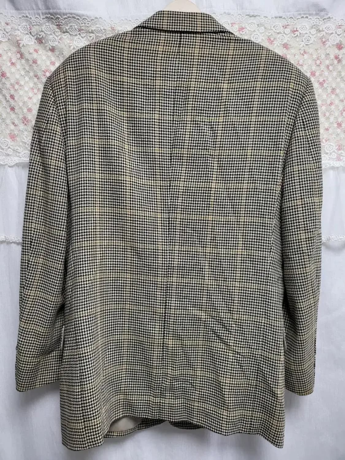 타운젠트 호칭94(남성95) 브라운체크 빈티지 블레이져,이염체크필,여름, 상품이미지5