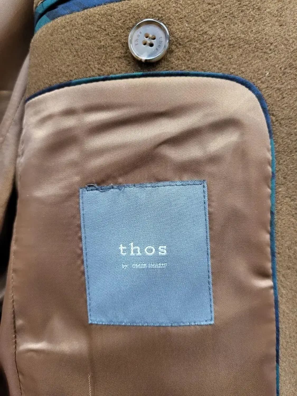 THOS 95 M 브라운 모직코트, 실측50-77-61 상품이미지2