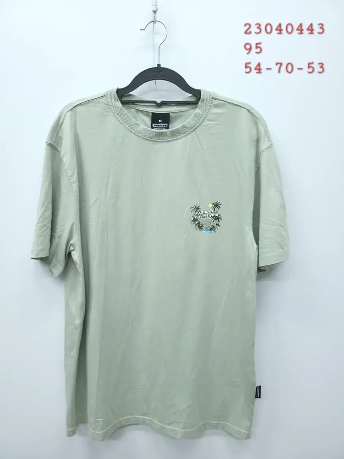 그루브라임 M 95 야자나무 반팔티셔츠, 실측54-70-53 상품이미지1