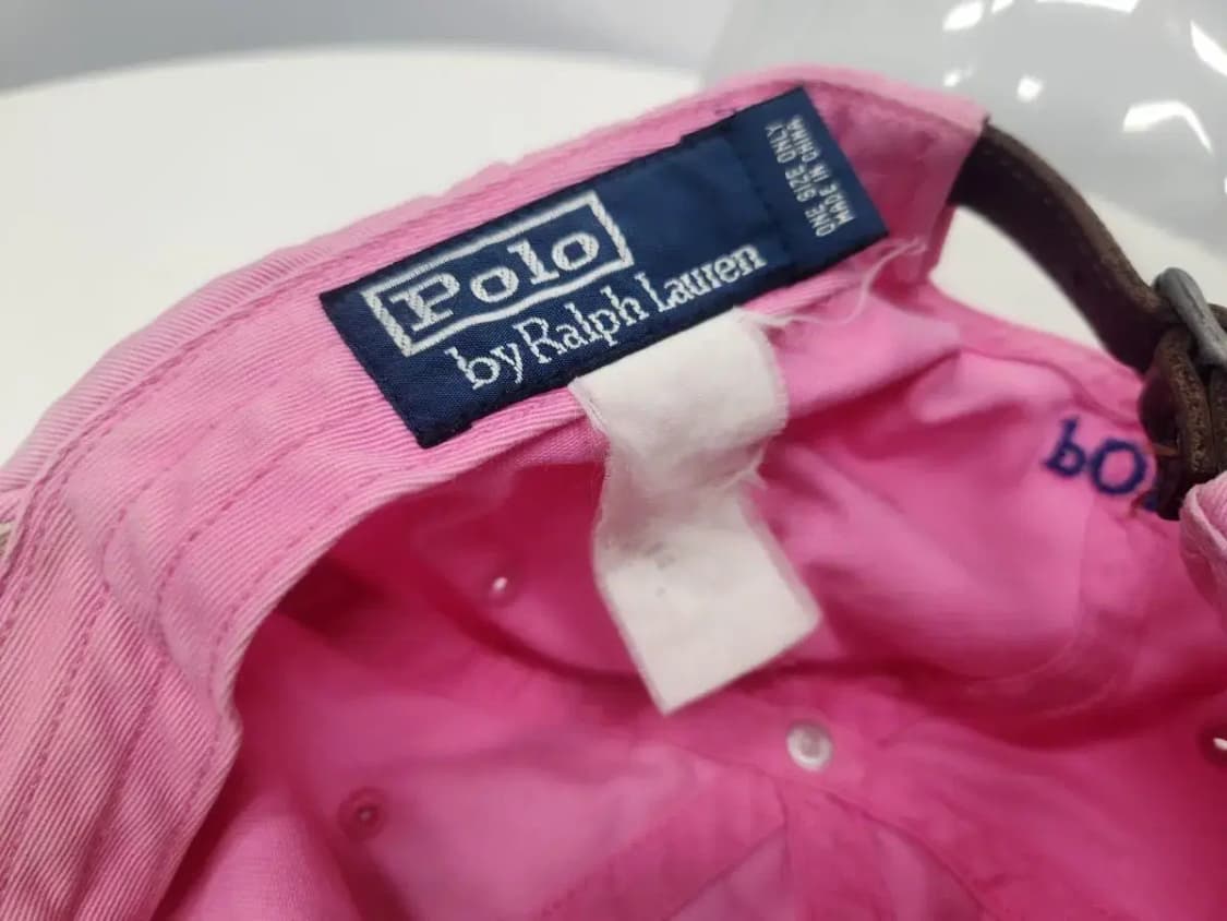 모자)폴로랄프로렌 우유핑크/블루스몰포니 볼캡 모자, 세탁완료, 색빠짐 상품이미지10