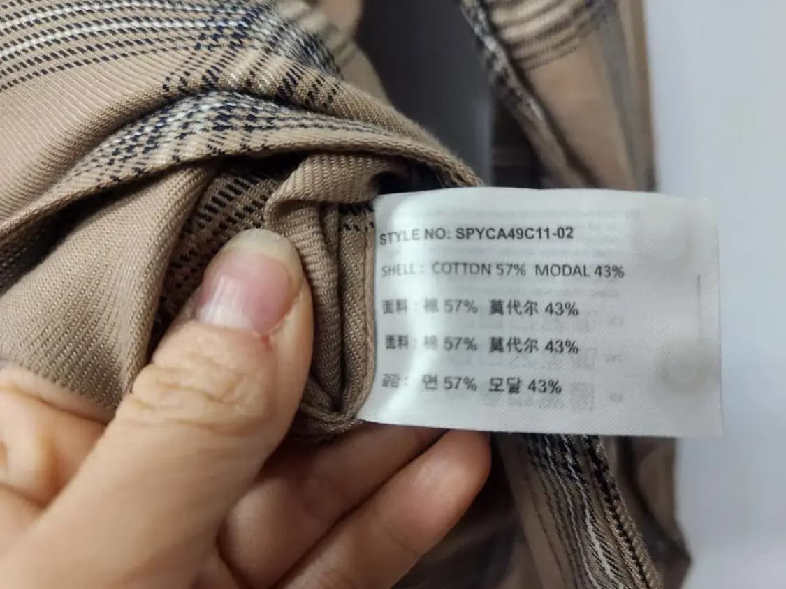 SPAO 스파오 L 100 춘추 체크셔츠, 실측61-77-60 상품이미지8