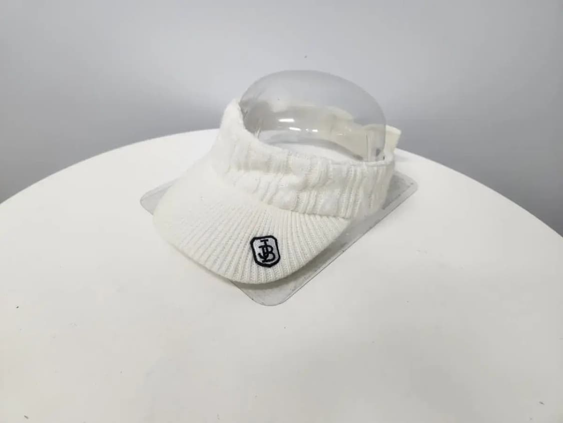 골프모자)잭버니 파리게이츠 골프 화이트 니트 썬캡, 이마보호대사용 상품이미지1