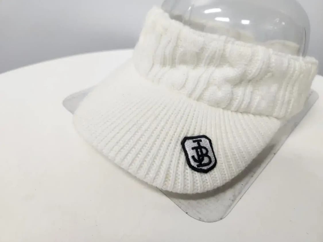 골프모자)잭버니 파리게이츠 골프 화이트 니트 썬캡, 이마보호대사용 상품이미지2