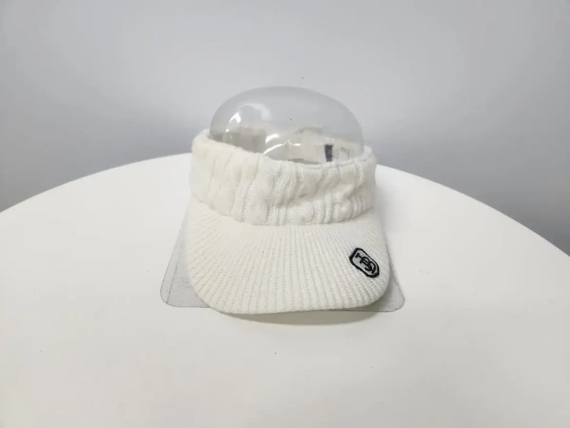 골프모자)잭버니 파리게이츠 골프 화이트 니트 썬캡, 이마보호대사용 상품이미지3