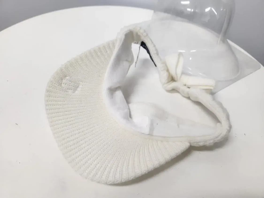 골프모자)잭버니 파리게이츠 골프 화이트 니트 썬캡, 이마보호대사용 상품이미지6