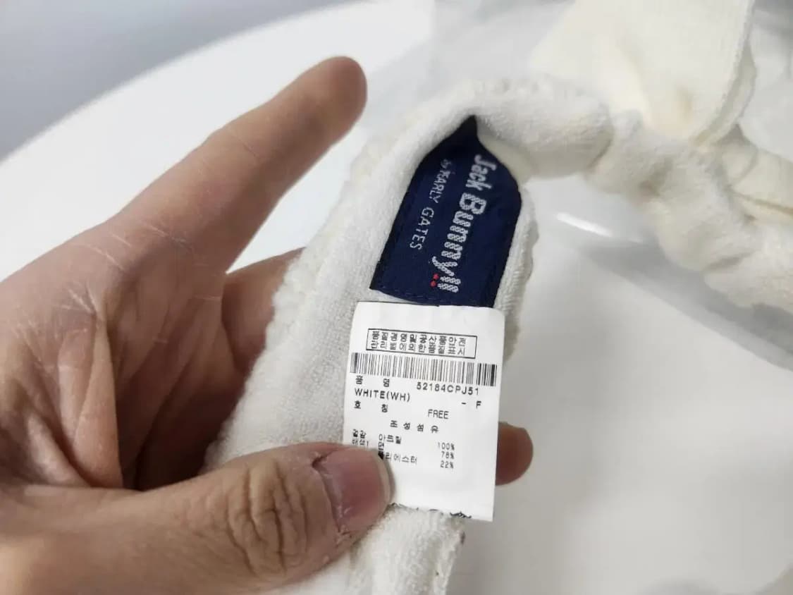 골프모자)잭버니 파리게이츠 골프 화이트 니트 썬캡, 이마보호대사용 상품이미지7