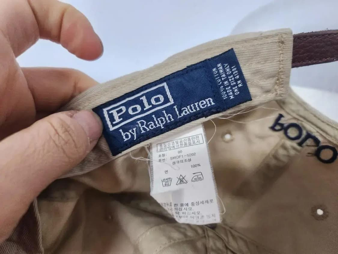 모자)폴로랄프로렌 브라운/네이비포니, 챙끝미세이염, 세탁완료 상품이미지8