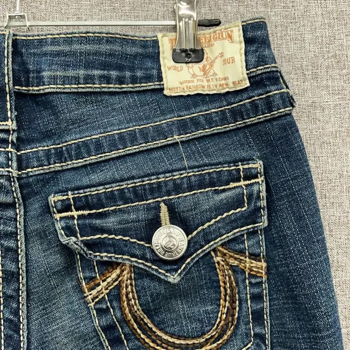 트루릴리젼 레인보우 빌리 커팅 데님 청바지  27인치 K05166 상품이미지4