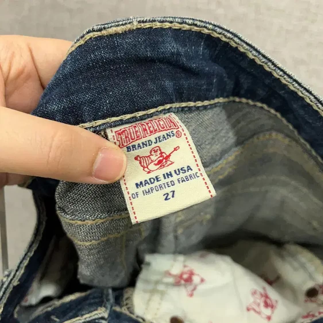 트루릴리젼 레인보우 빌리 커팅 데님 청바지  27인치 K05166 상품이미지5