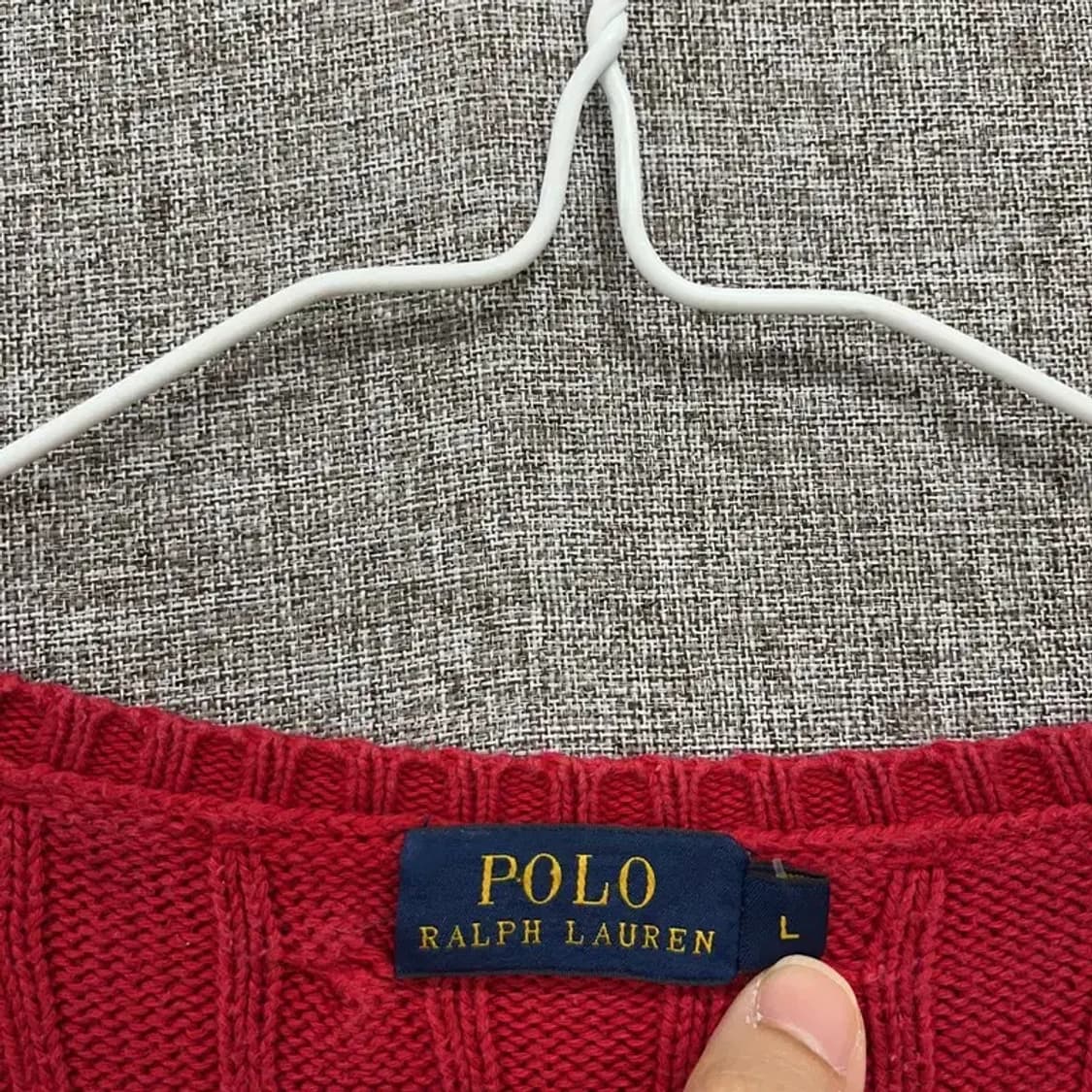 폴로 랄프로렌 브이넥 꽈배기 니트 95 K06110 상품이미지4