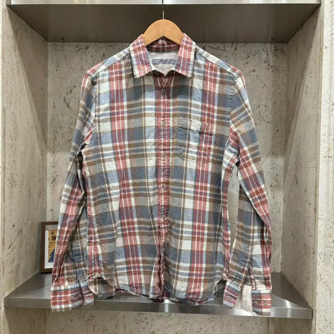 코오롱 시리즈 린넨 체크 셔츠 상품이미지1