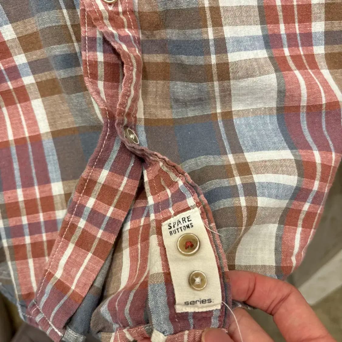 코오롱 시리즈 린넨 체크 셔츠 상품이미지3