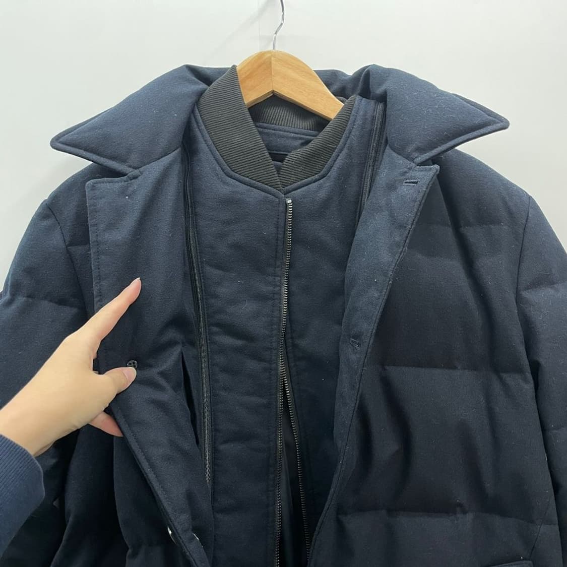 100 지오송지오 롱패딩 다운 남자 패딩 겨울점퍼 출퇴근룩 상품이미지7