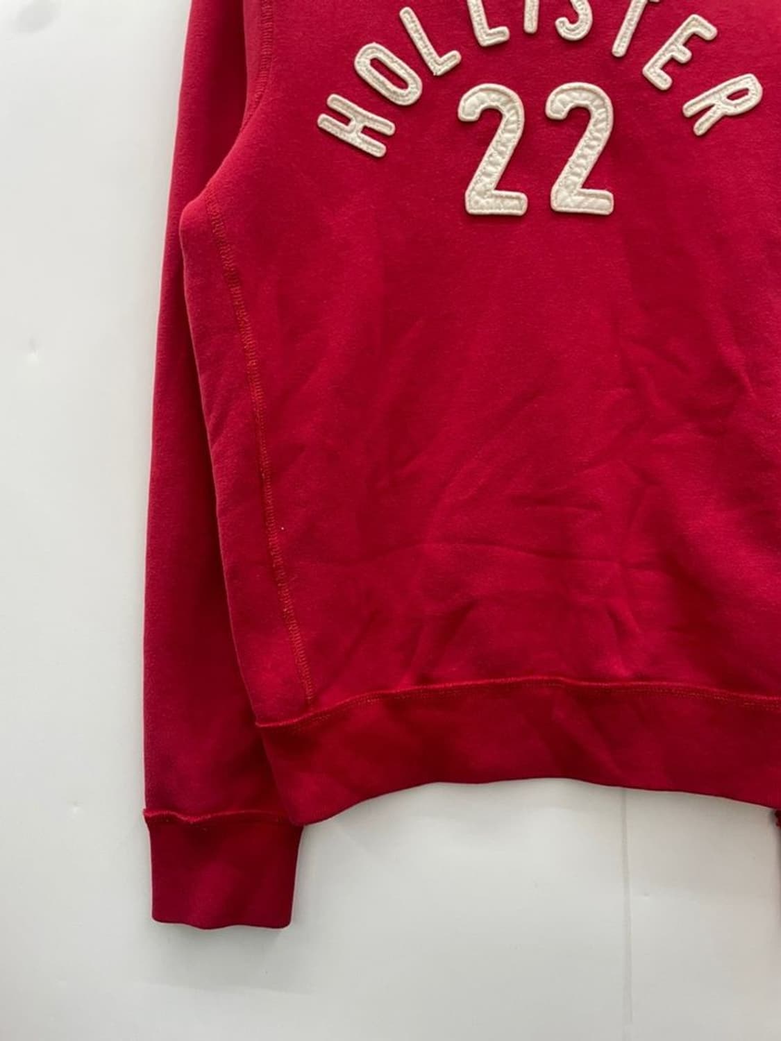 미디움 홀리스터 올드스쿨 로고 y2k 레드 긴팔맨투맨티셔츠 상품이미지5