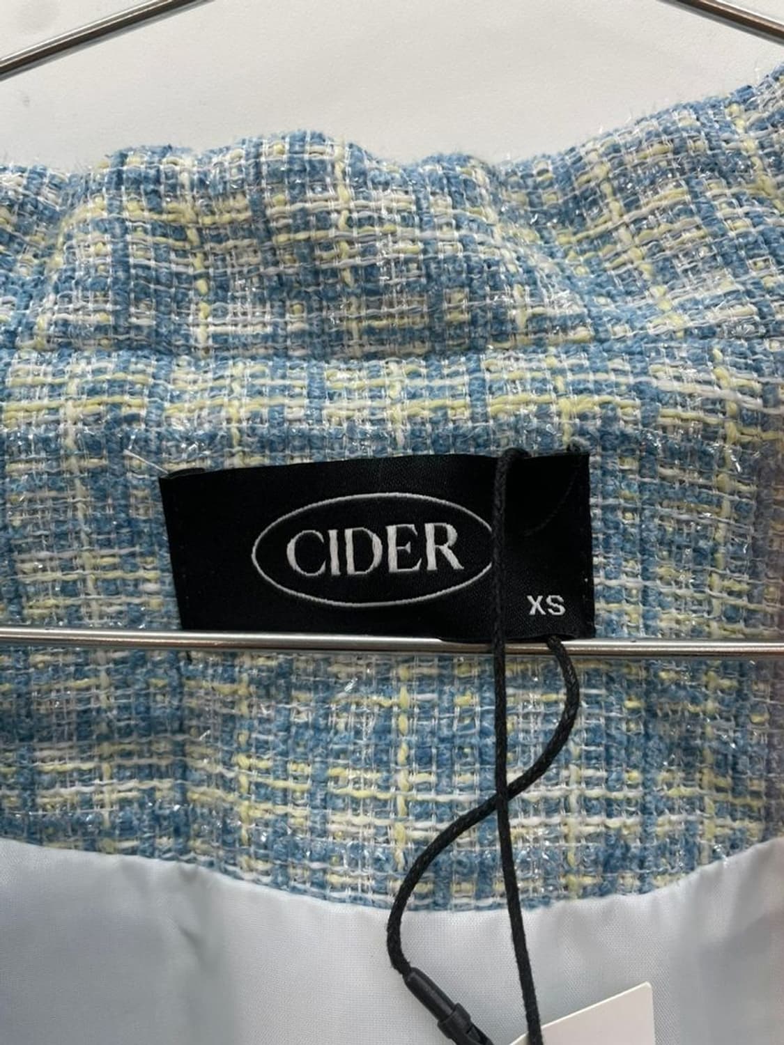 xs Cider 샵사이다 새상품 여자 트위트 크롭 자켓 데드스탁 상품이미지9