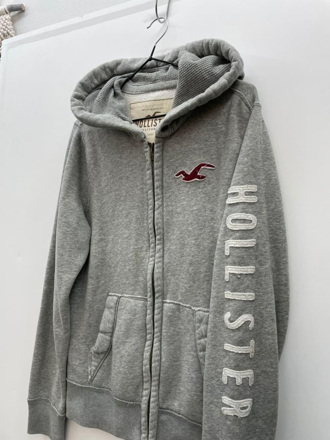 스몰 홀리스터 오버핏 올드스쿨 y2k 후드집업 회색 후디 상품이미지6