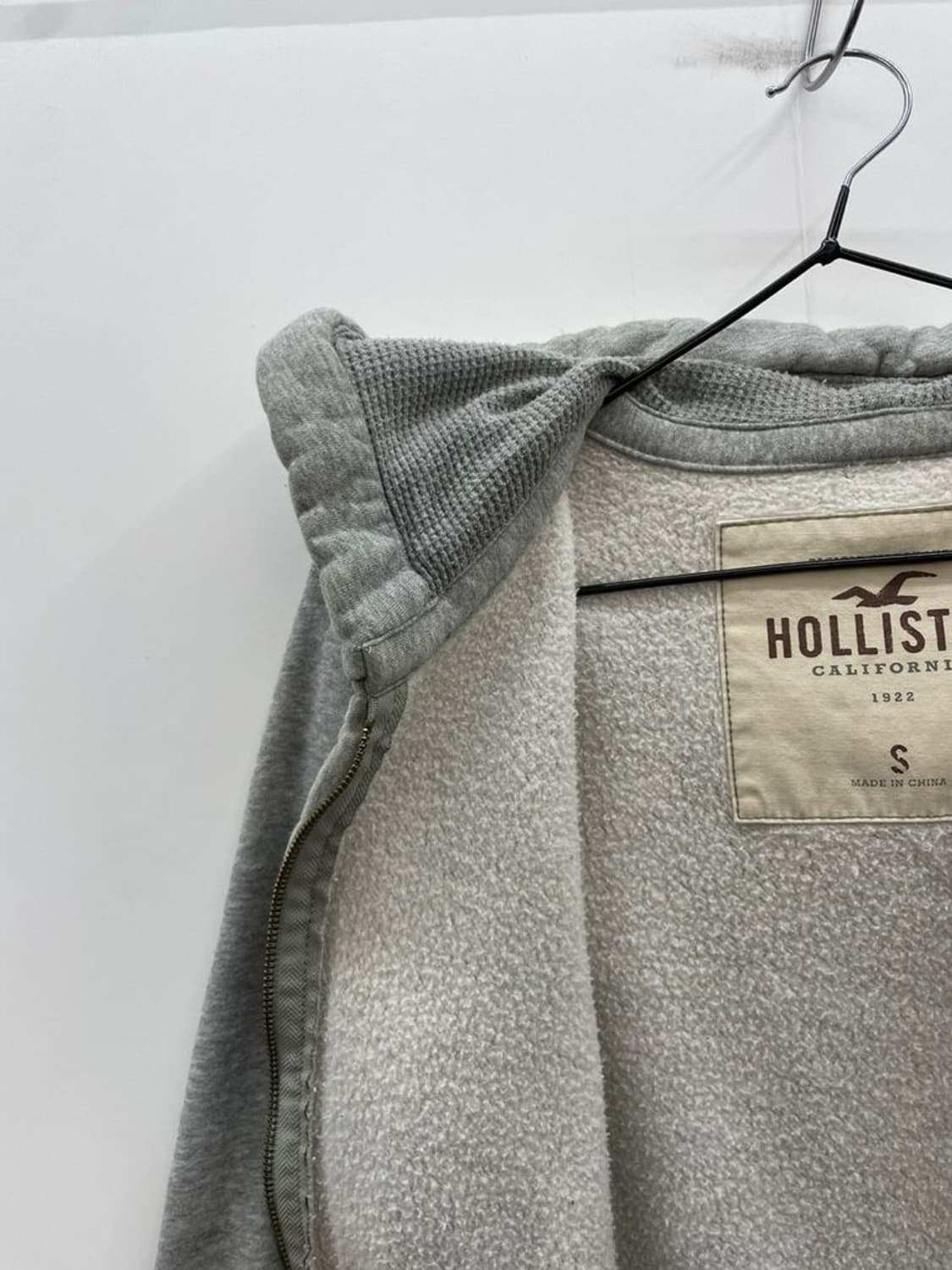 스몰 홀리스터 오버핏 올드스쿨 y2k 후드집업 회색 후디 상품이미지8
