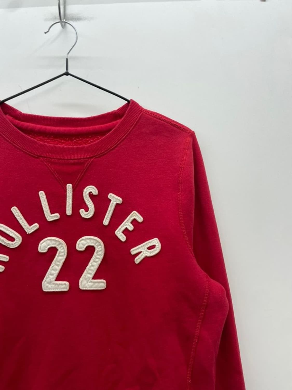 미디움 홀리스터 올드스쿨 로고 y2k 레드 긴팔맨투맨티셔츠 상품이미지6