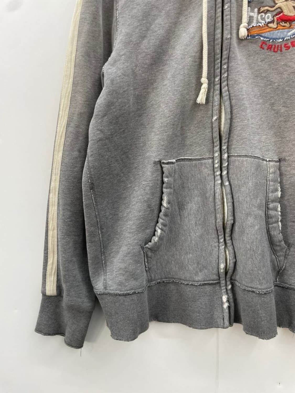 미디움 홀리스터 waxers 올드스쿨 등판로고 후드집업 후디 y2k 상품이미지3