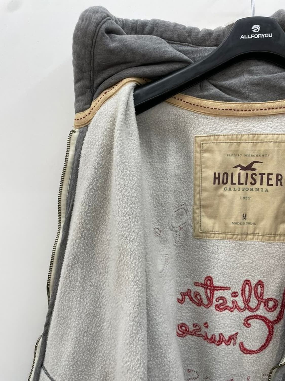 미디움 홀리스터 waxers 올드스쿨 등판로고 후드집업 후디 y2k 상품이미지5
