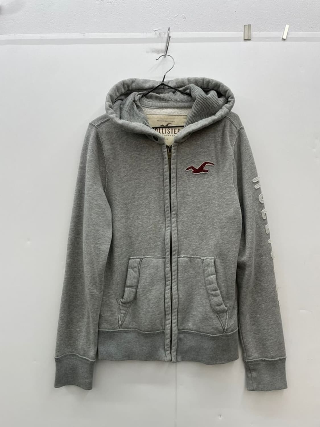 스몰 홀리스터 오버핏 올드스쿨 y2k 후드집업 회색 후디 상품이미지1