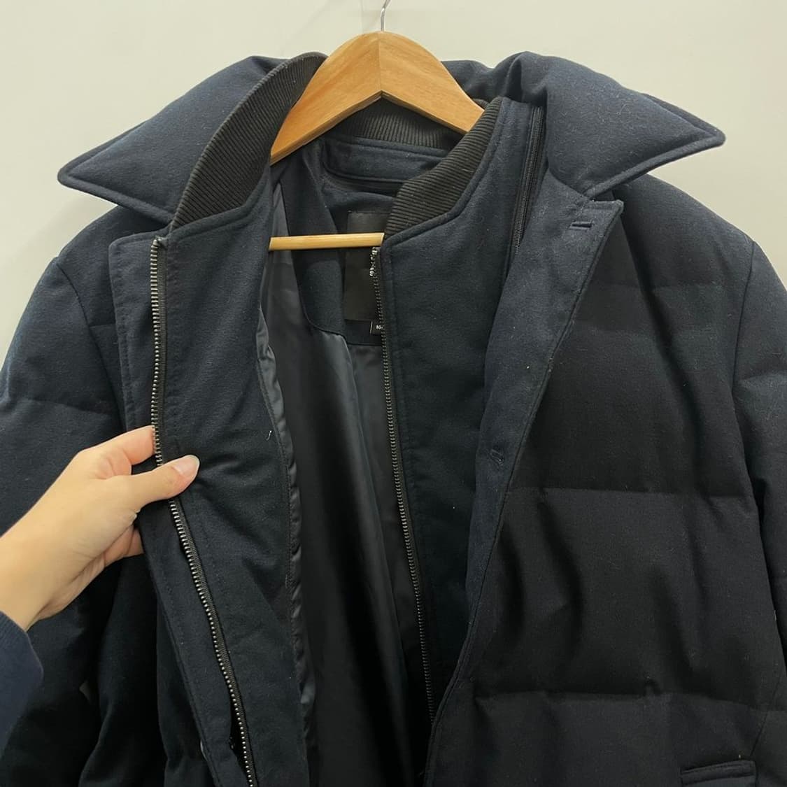 100 지오송지오 롱패딩 다운 남자 패딩 겨울점퍼 출퇴근룩 상품이미지4