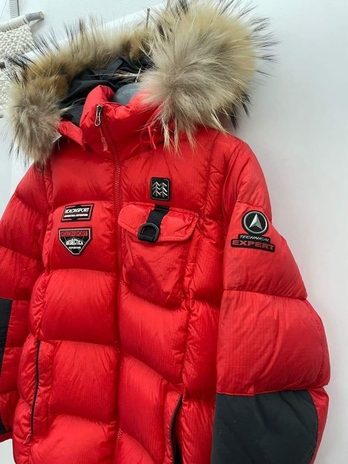 95 여성 코오롱 안타티카 패딩 올드스쿨 빈티지룩 겨울잠바 상품이미지6