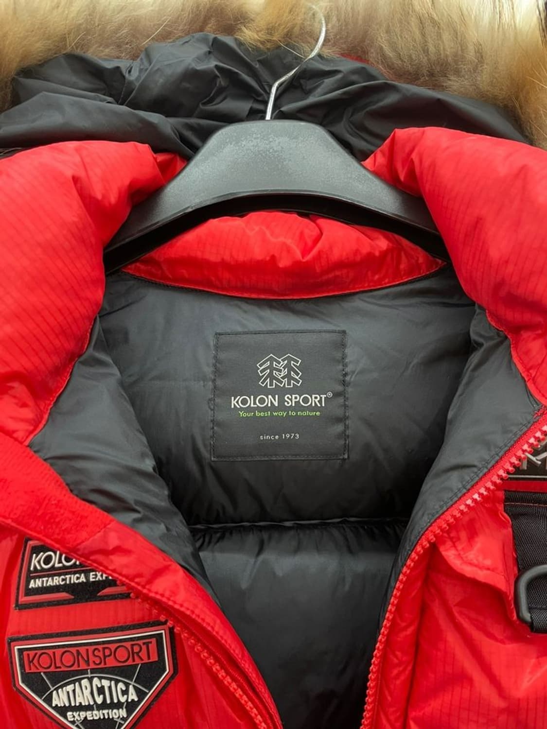 95 여성 코오롱 안타티카 패딩 올드스쿨 빈티지룩 겨울잠바 상품이미지9