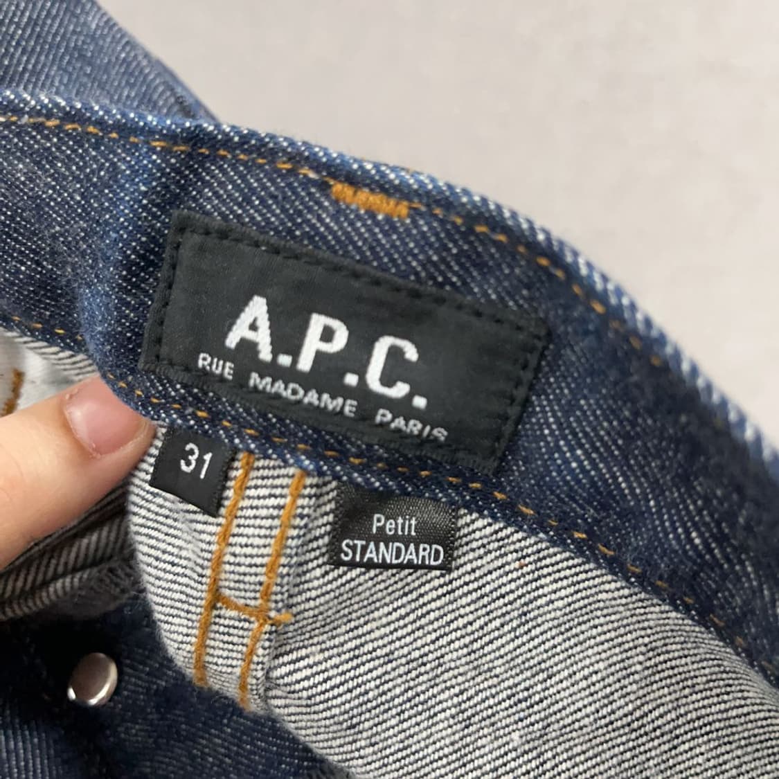 아페세 APC 쁘띠 스탠다드 생지 데님팬츠 31인치 K03386 상품이미지3
