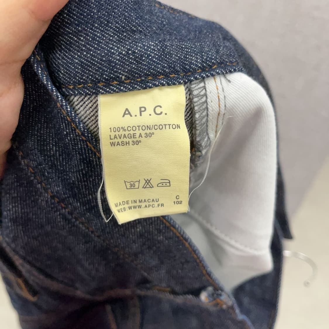 아페세 APC 쁘띠 스탠다드 생지 데님팬츠 31인치 K03386 상품이미지4