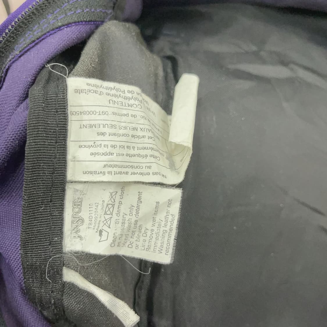 잔스포츠 보라색 백팩 K03439 상품이미지3
