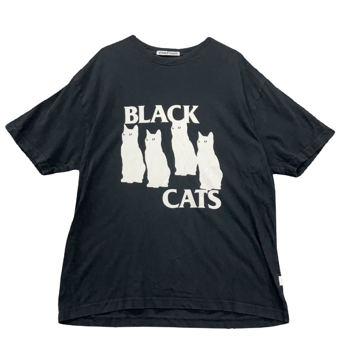 비바스튜디오 블랙 고양이 반팔티 105 M00113 상품이미지1