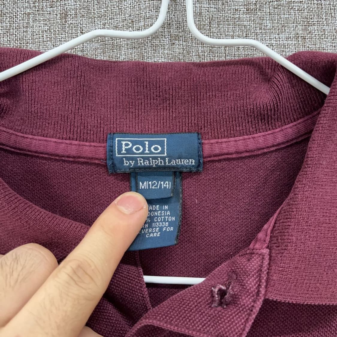 폴로 버건디 여자 반팔카라티 85 M00063 상품이미지3