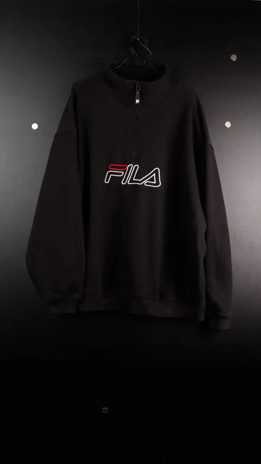 [2XL]휠라 블랙 집업 쟈켓 상품이미지1