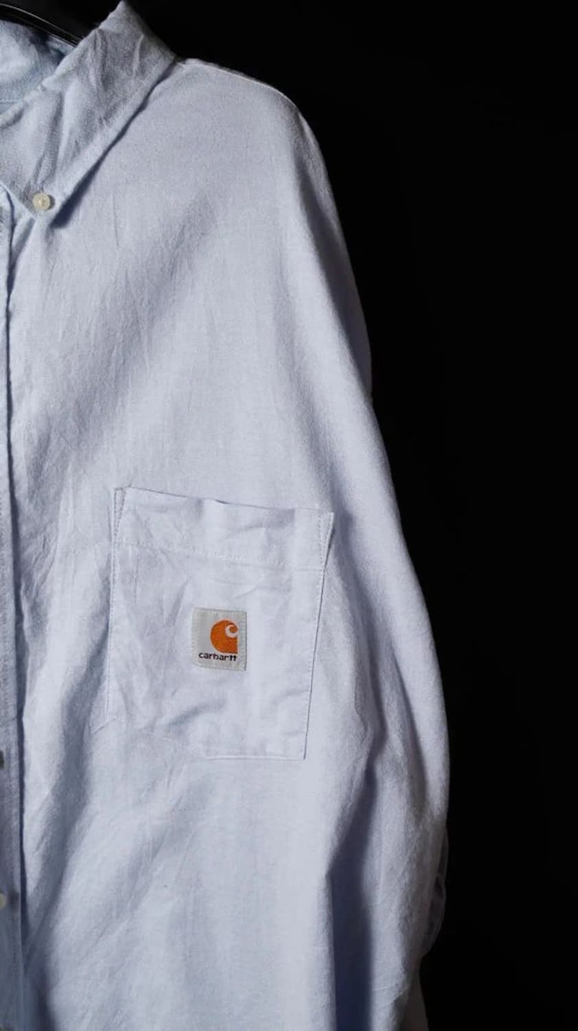 [2XL] 칼하트 하늘색 오버핏셔츠 상품이미지2