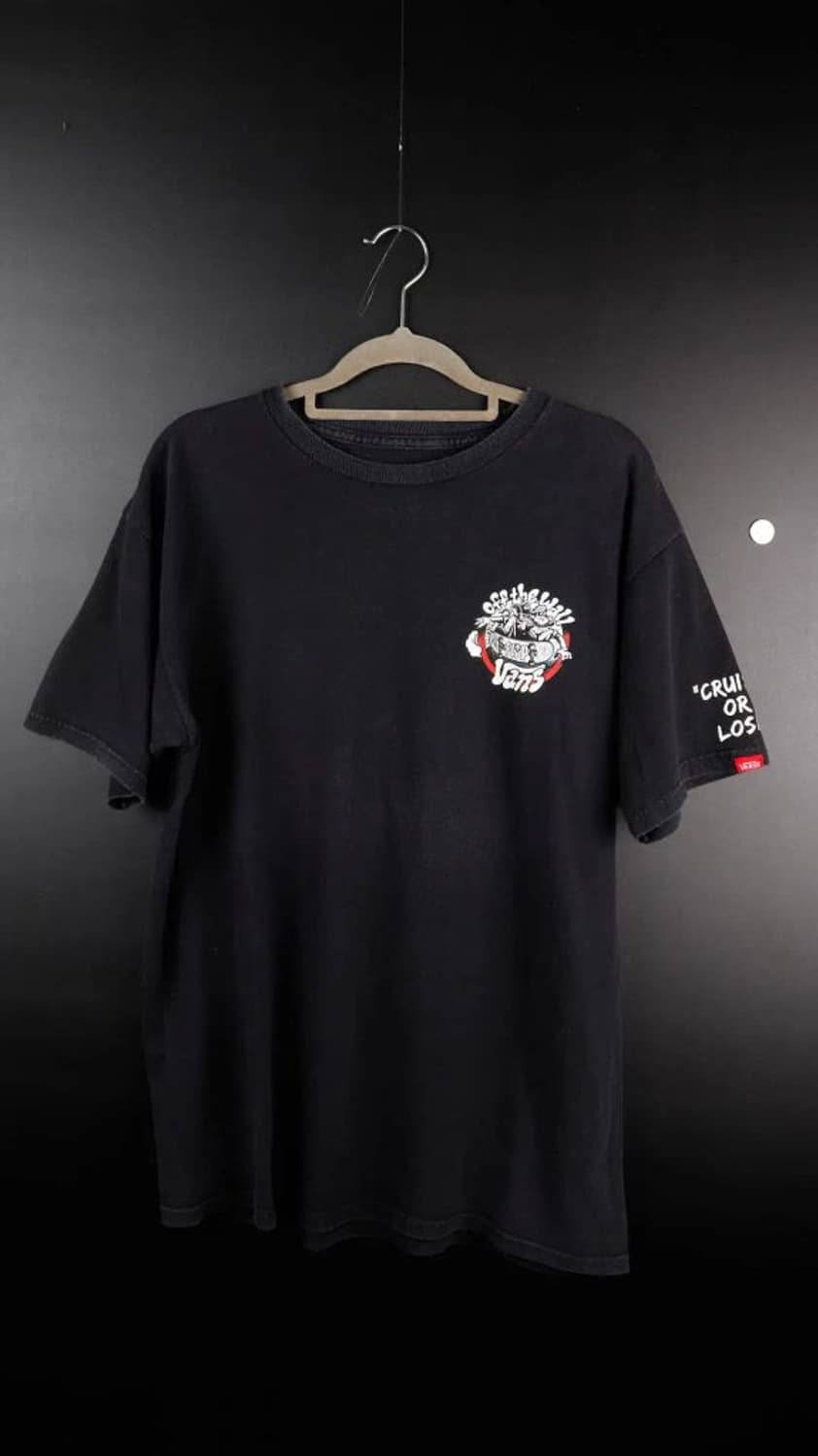 [M] 반스 검정 프린팅 티셔츠 상품이미지1