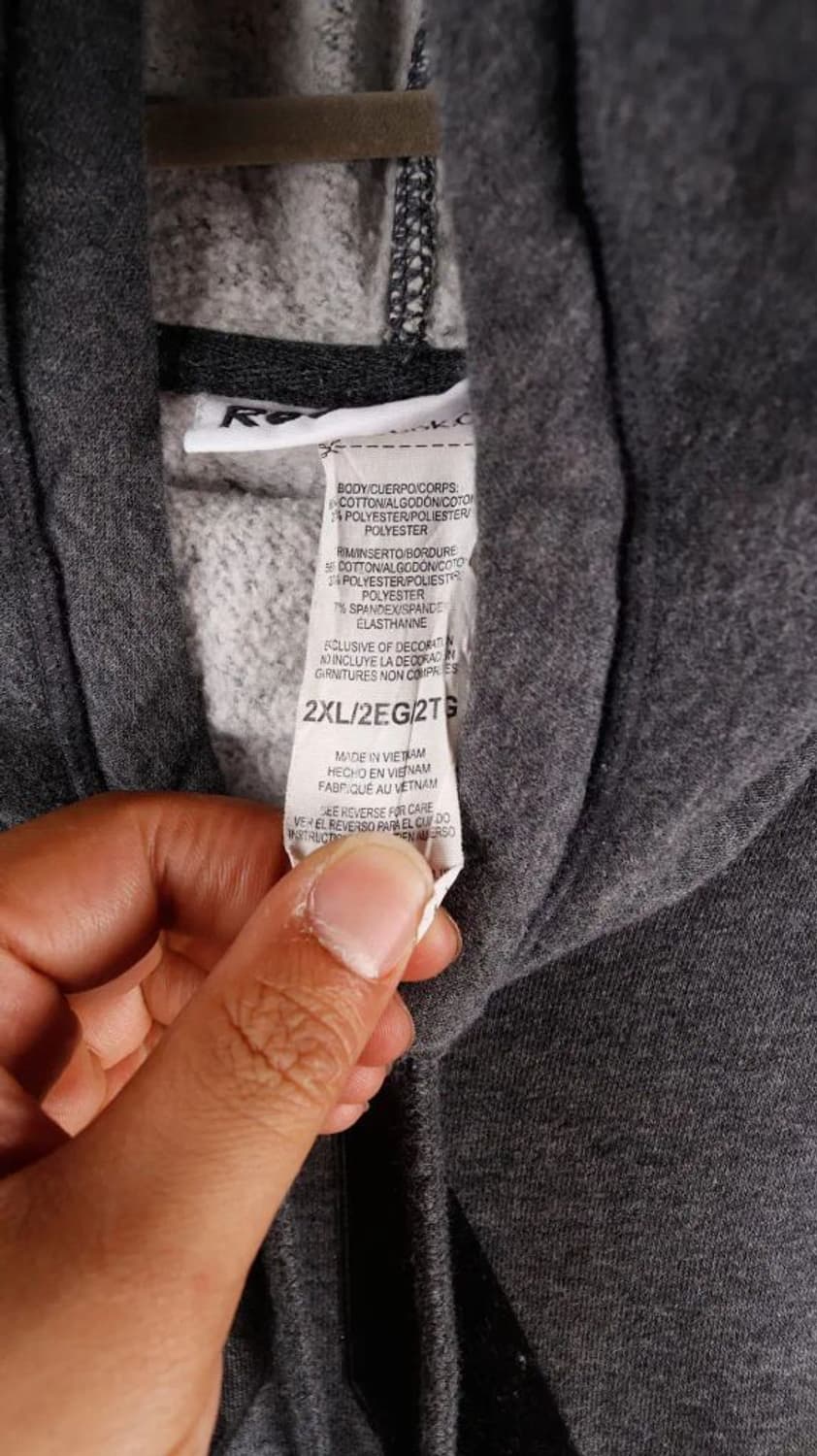 [2XL] 리복 빅로고 회색후드티 상품이미지3