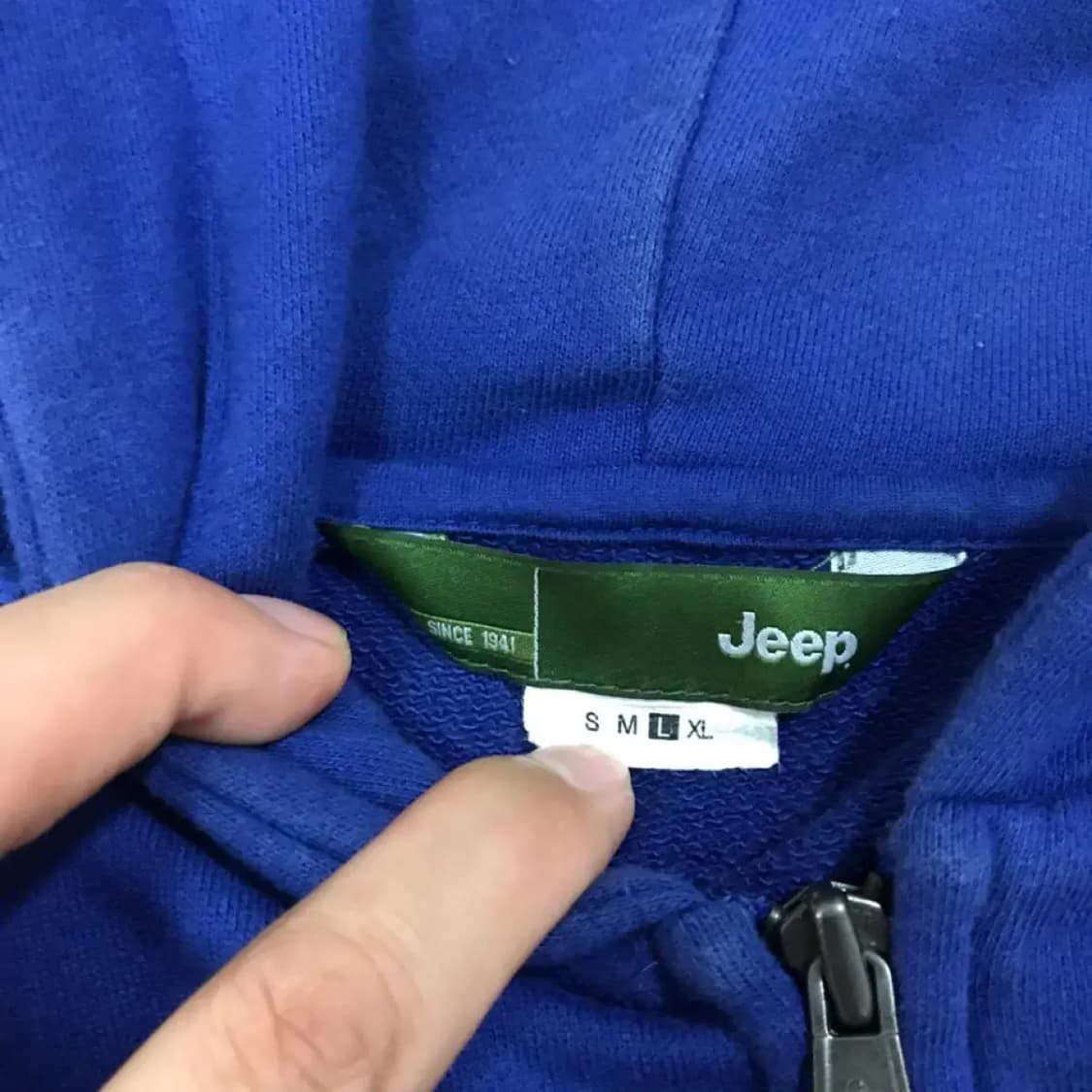 지프 후드집업 파랑 상품이미지4