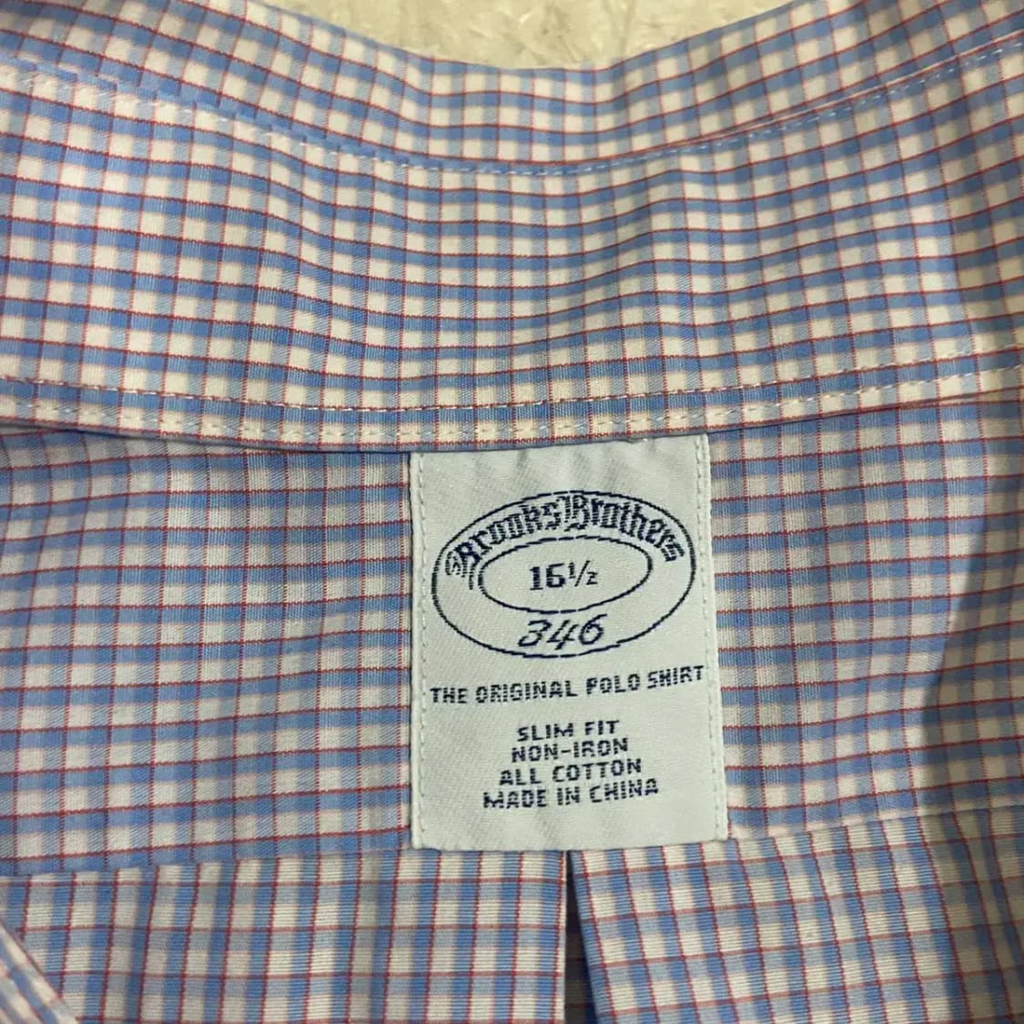 XL 브룩스브라더스 반팔 셔츠 체크 상품이미지2