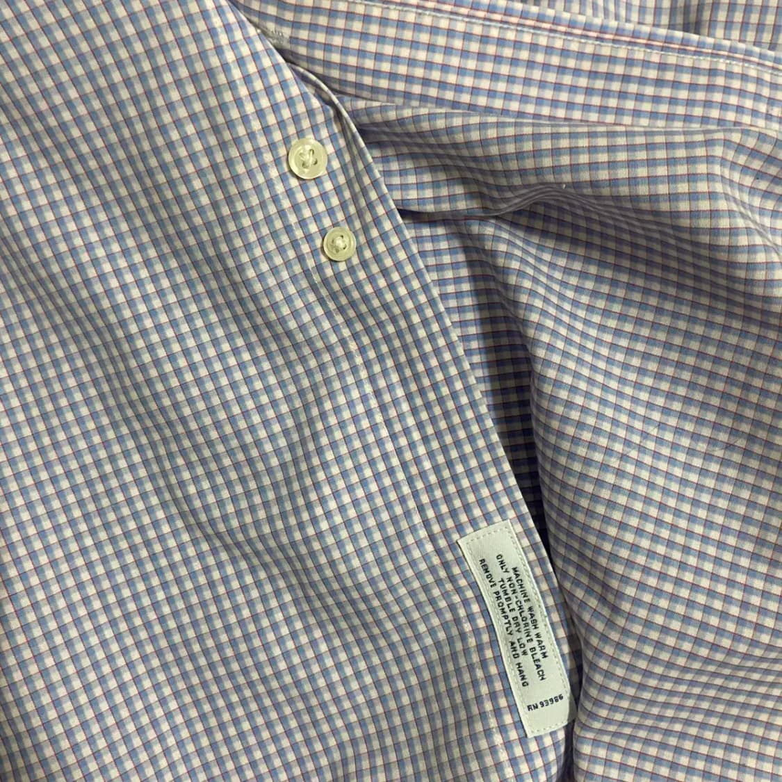 XL 브룩스브라더스 반팔 셔츠 체크 상품이미지3