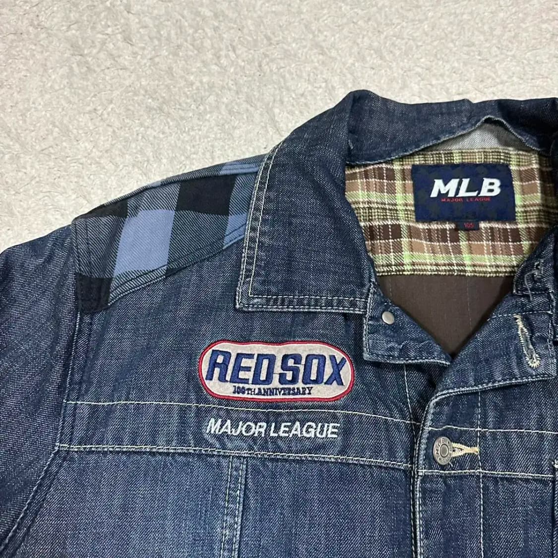MLB 누빔 청자켓 REDSOX 105 상품이미지2