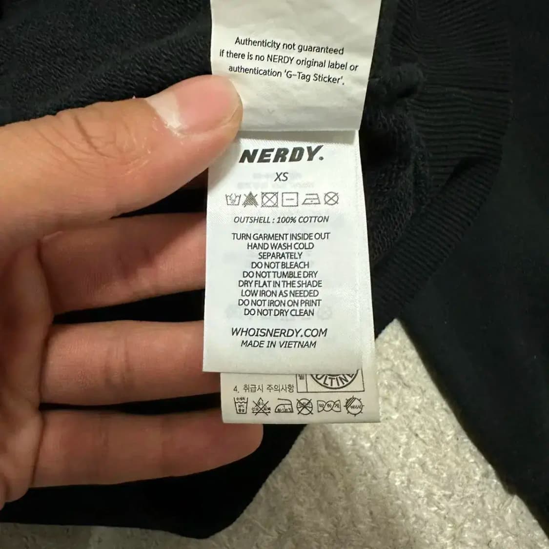 널디 후드티 블랙 xs 상품이미지5