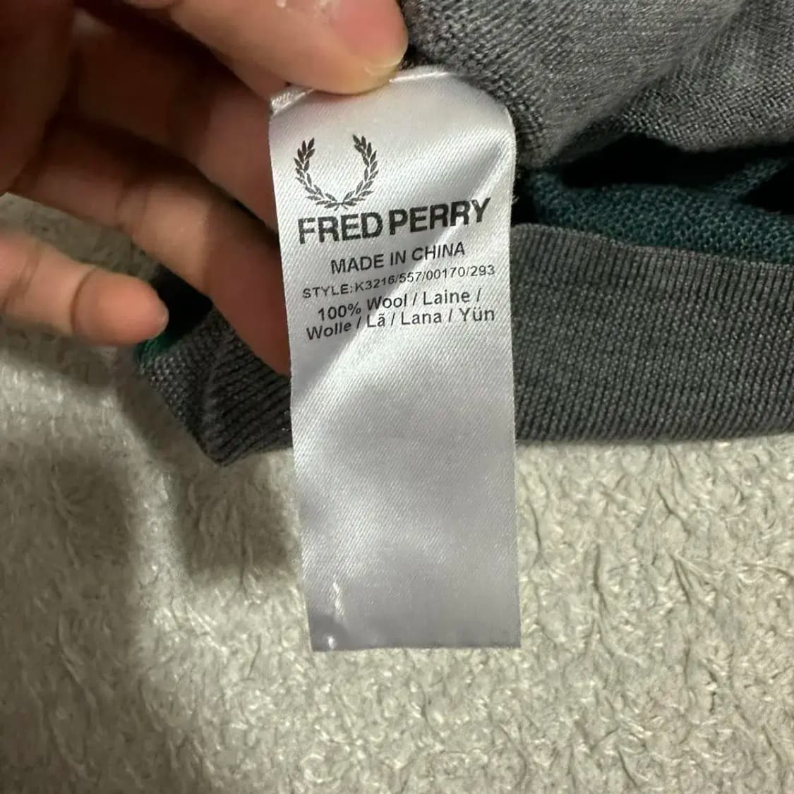 프레드페리 니트 브이넥 s 상품이미지4