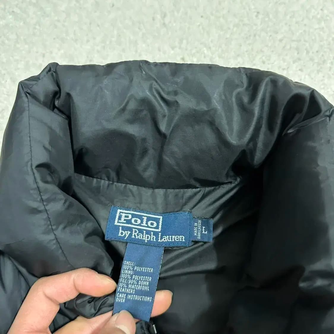 폴로 패딩 블랙 L 상품이미지5