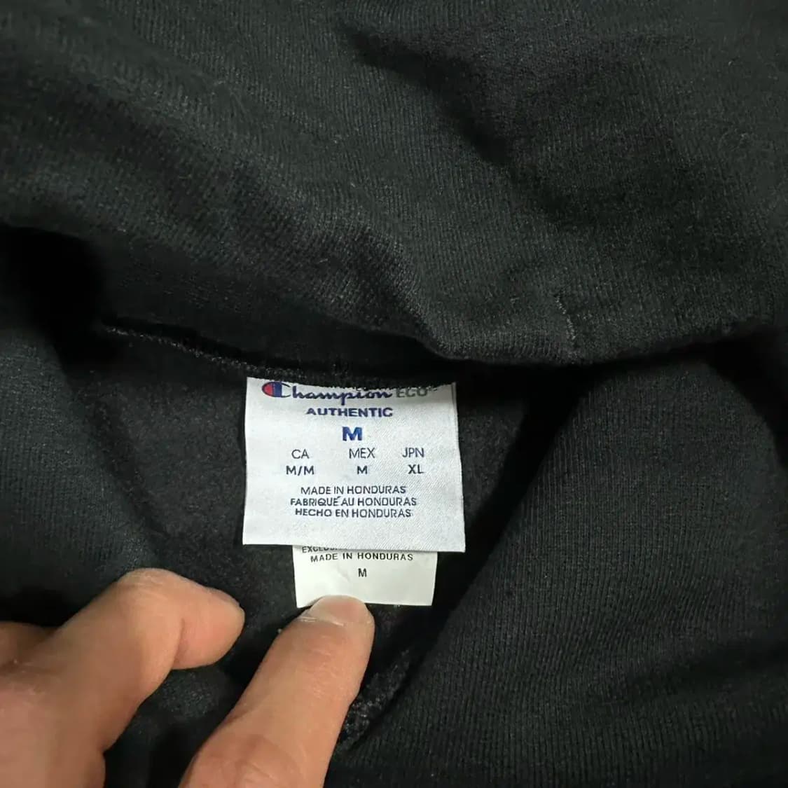 챔피온 후드티 블랙 기모 m 상품이미지2