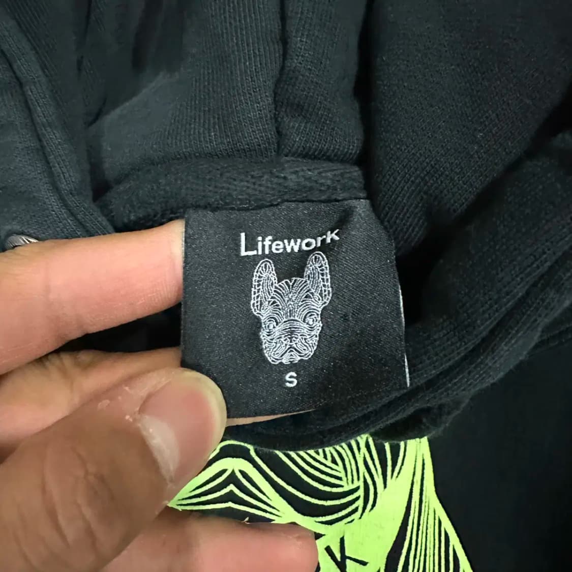 라이프워크 후드티 블랙 s 상품이미지3