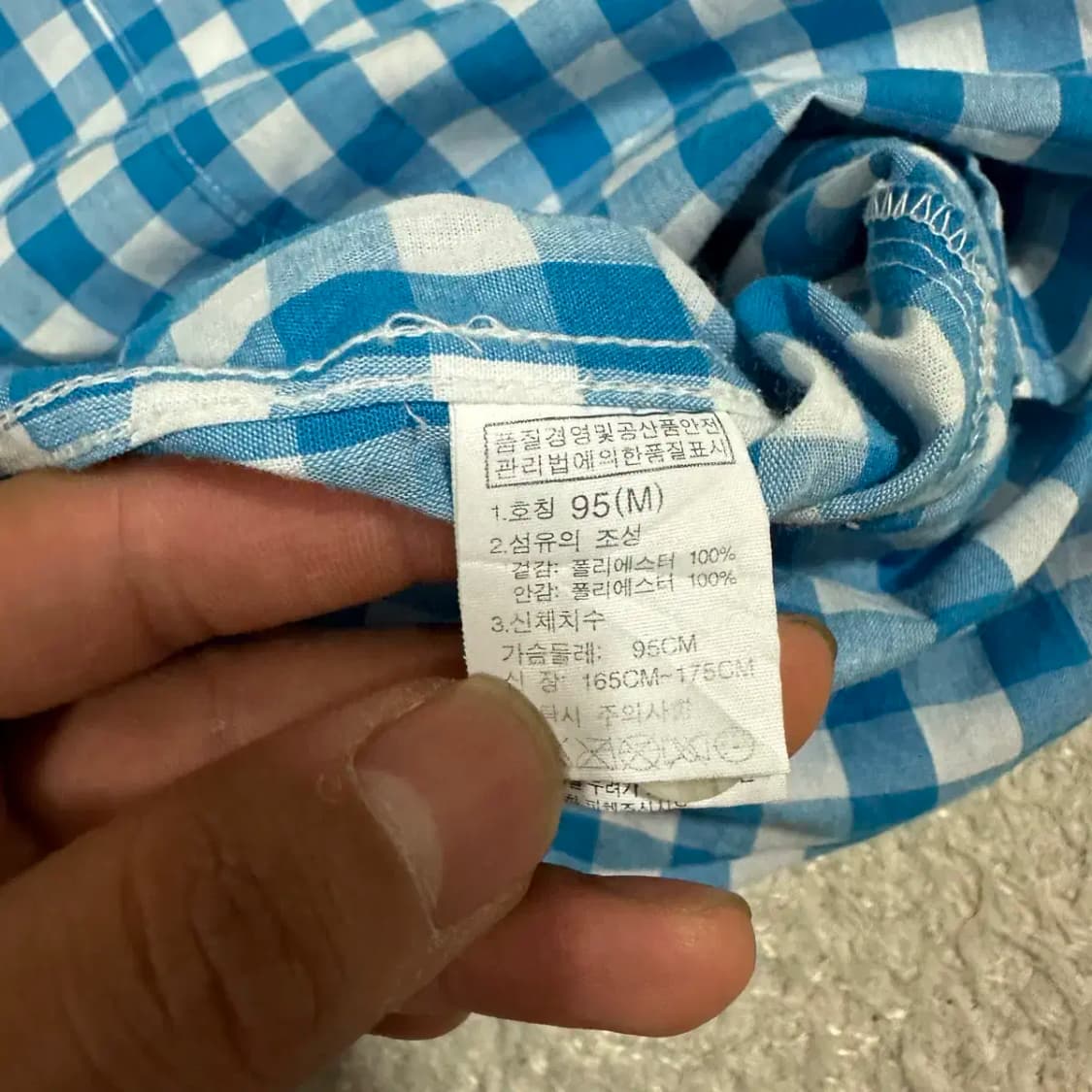 노스페이스 반팔 셔츠 체크 m 상품이미지5