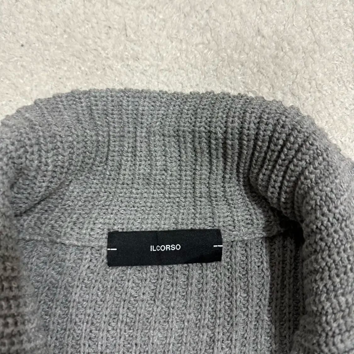일꼬르소 반집업 니트 오버핏 상품이미지2