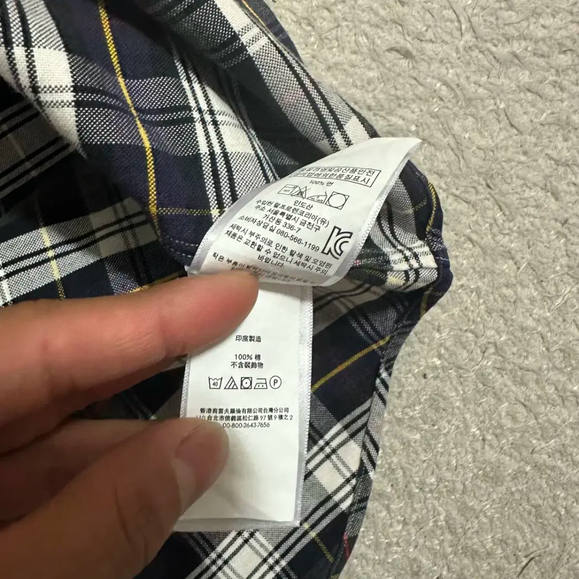 폴로 반팔 셔츠 체크 s 상품이미지4