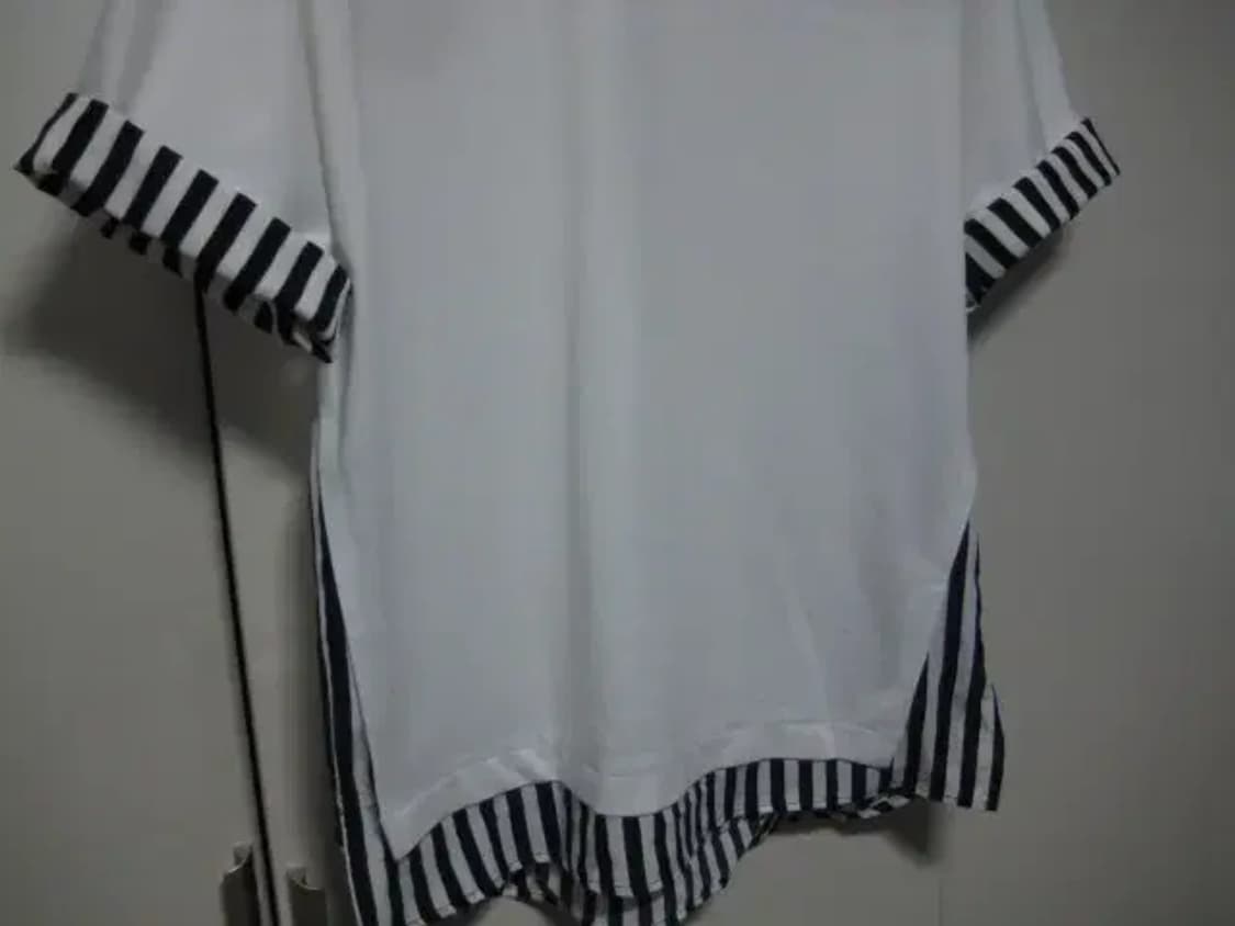 (100사이즈) 시스템옴므 / 스트라이프셔츠배색 티셔츠 상품이미지9